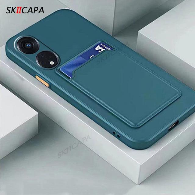 Силиконовый чехол-кошелек с отделением для карт A98 для Oppo A98 A1 5G A58 A78 A17K A57 A77 A16 A55 A54, защита камеры ярких цветов, противоударная мягкая задняя крышка