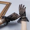 Girls Lolita Lace Hollow Out Gloves Women Ceremony Etiquette Mesh Thin Mittens Gothic Punk Sexy Glove Black White Soft Elastic