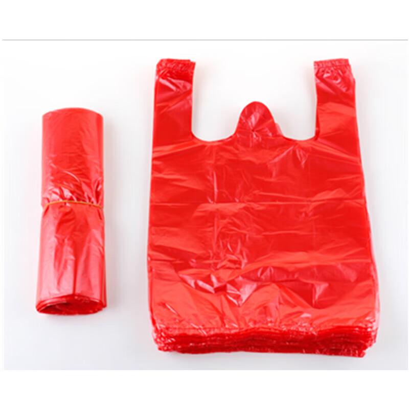 Extra Thick Red Vest-Style Disposable Garbage Bags