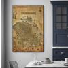 Modern The Elder Scrolls Morrowind Map Canvas Paintings Posters and Prints Wall Art Pictures for Living Room Decoration Cuadros