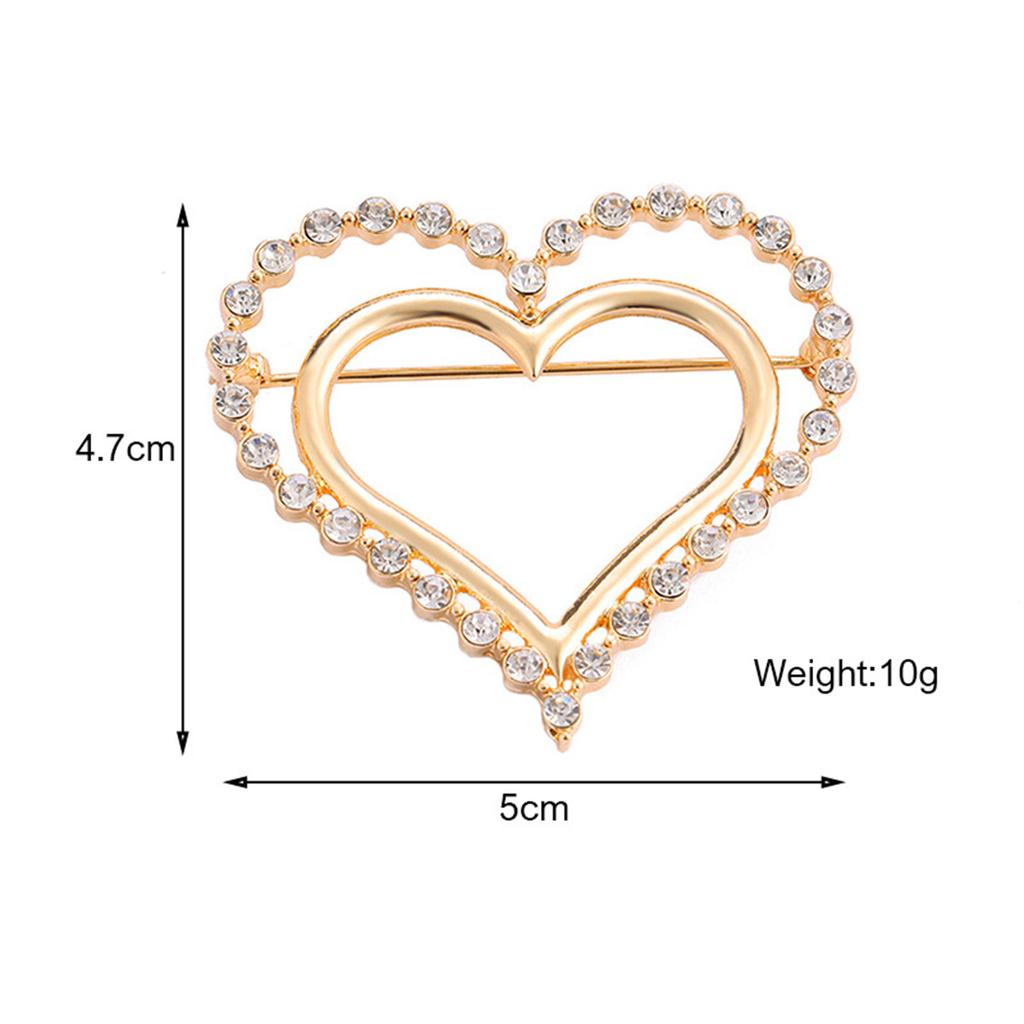 1Pc Creative Personalized Love Brooch Korean Edition Fashion Pin Sweet and Cute Jewelry Accessories Party Birthday Festival Gift