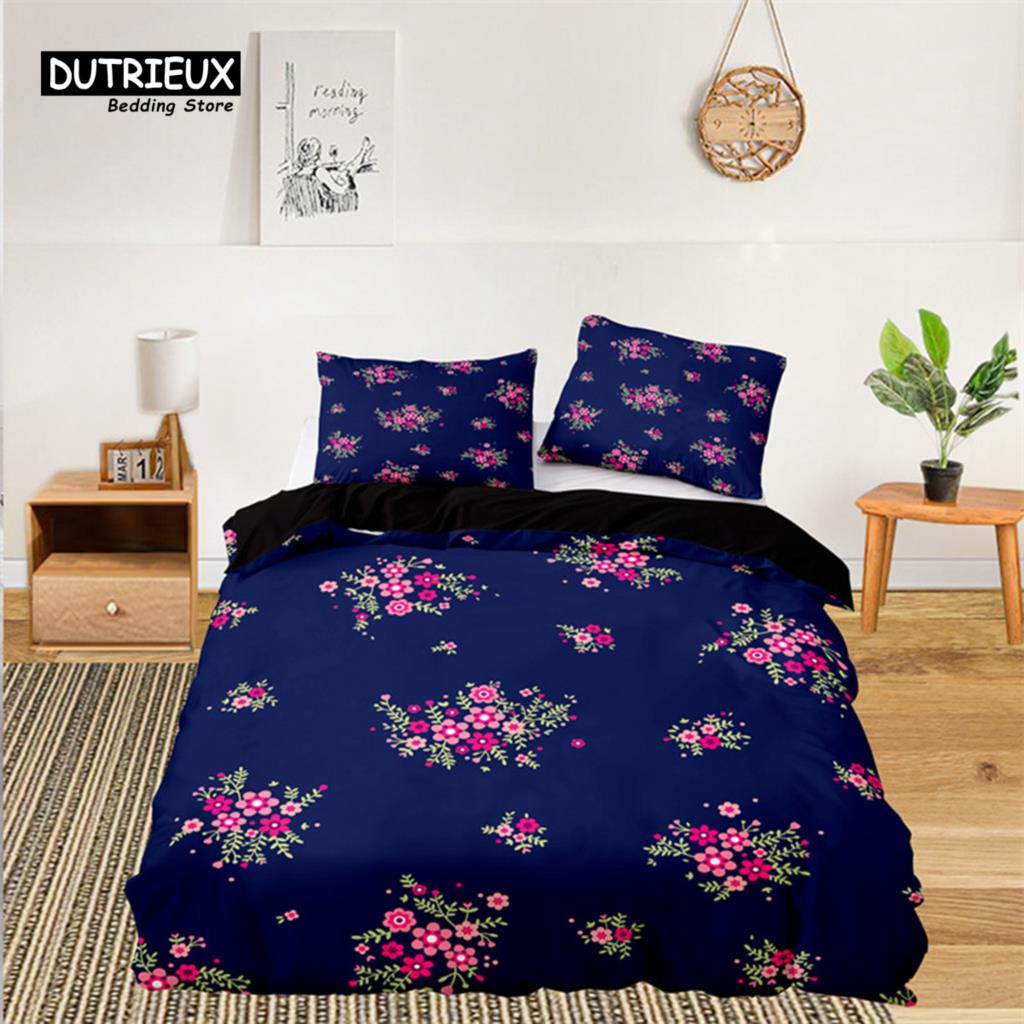 Мягкий цветочный комплект постельного белья для детей, девочек, взрослых, листьев, цветов, веток, пододеяльник, наволочки, декор для спальни