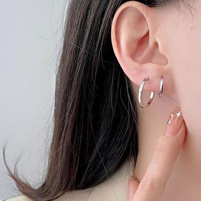 Глянцевые простые серьги-вкладыши, простые и универсальные, для повседневных поездок, легкие роскошные серьги-серьги