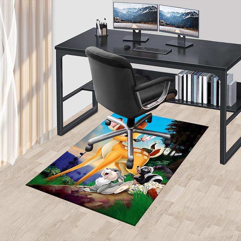 1pc Bambis Journey Through Forest Carpet for Playroom Bedroom Living Room Sofa Home Decor,kids Game Area Rug Non-slip Floor Mat Y72932