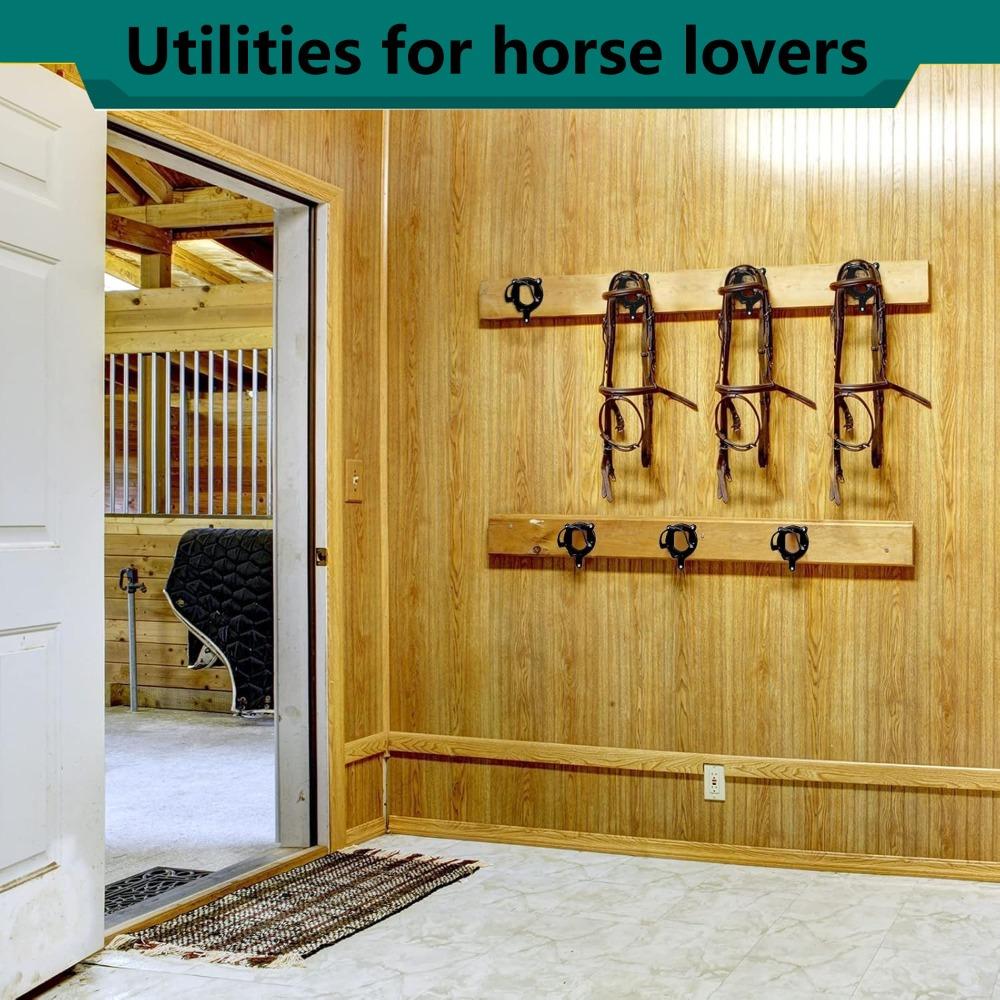 Wall Mounted Metal Saddle Racks With Hooks Halter Hanger Rust Resistant Horse Tack Storage Farm