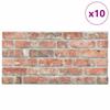Wall Panels 10 Pcs Red 100 X 50 Cm EPS Foam