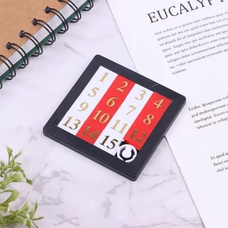 2/5/10 ШТ Математическая игрушка 1-15 Числовые головоломки Детская игрушка Слайд-головоломка 15 плиток Логическая игра Развивающая для детей Пластик