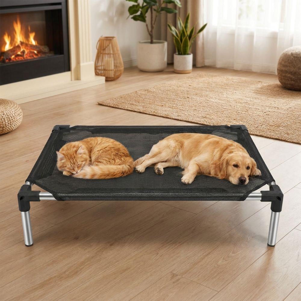 Detachable Breathable Mesh Elevated Dog Bed Chew Proof Waterproof Cat Hammock Moisture-Proof Non-Slip Pet Cat Cot All Seasons