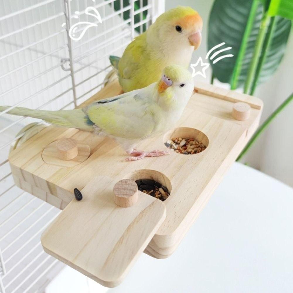 Training Function Parrot Feeding Tray Hanging Pet Food Seek Toy  for Small Pet
