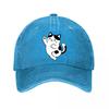 Playful Chubby Cat Line Doodle Washed Baseball Cap Outdoor For Womens Unisex FeUnisex Dad Hat