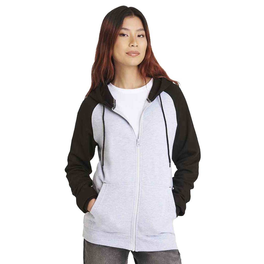 Awdis Womens/Ladies Full Zip Baseball Hoodie