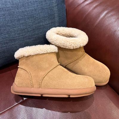 Новые минималистичные высокие кеды из кожи и меха от Big Potato, с добавленным мехом, дутики Big Potato с плюшем, модные и повседневные