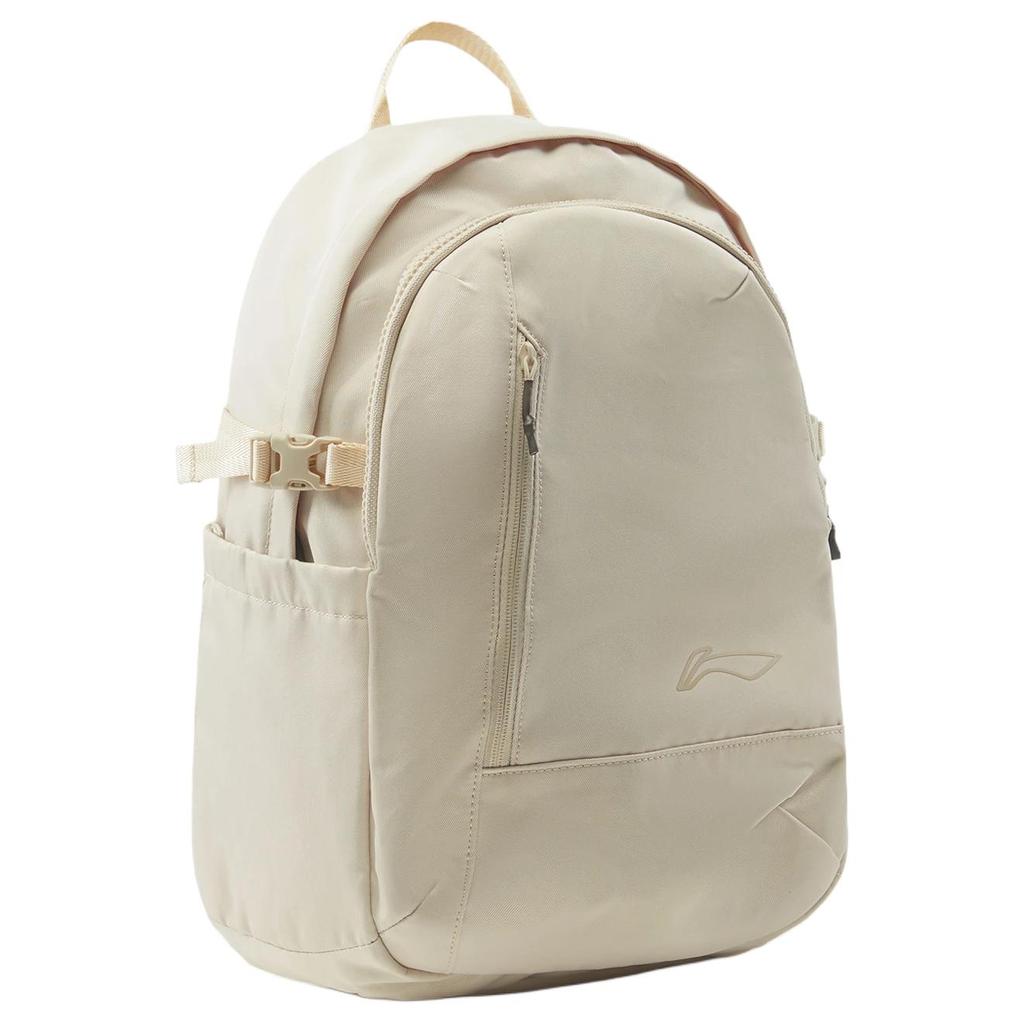 New LiNing Sports Life Collection Polyester Backpack Unisex Ivory ABSU227