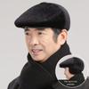 Men's Duckbill Cap with Warm Earmuffs for Autumn and Winter Cold Protection, Ideal for Middle-Aged and Older Adults.
