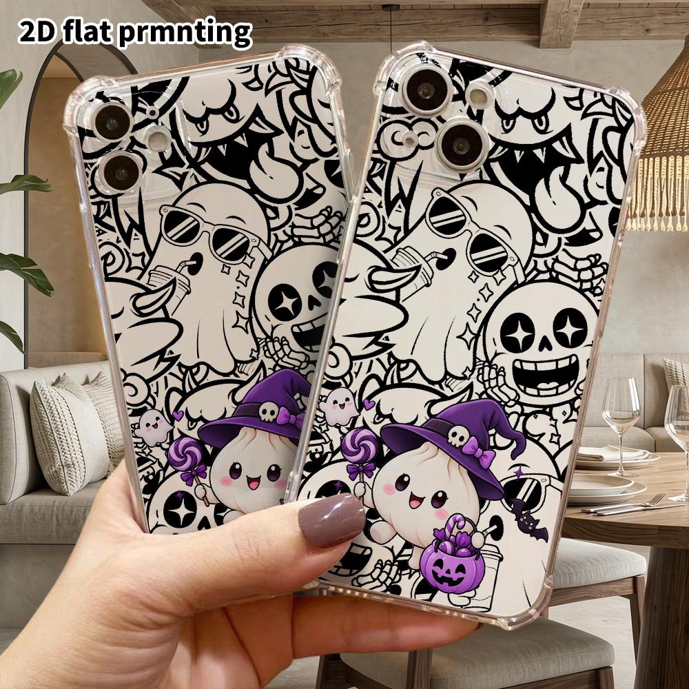 Phone case: 2D flat design, suitable for iPhone 18 17 16 15 14 13 Pro protective case, wizard bun, perfect Christmas and Halloween holiday gift