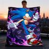 1 шт. Персонализированное фланелевое одеяло Sonic для улицы, Мягкое, Легкое, Персонализированное фланелевое одеяло, Цифровая печать,