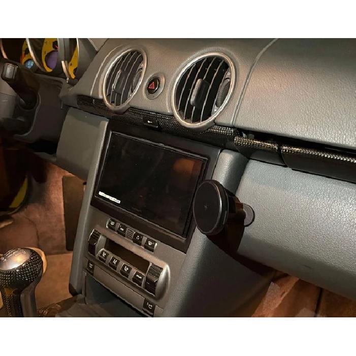 Glove Box Phone Mount Holder Set For Mag Safe For Porsche 997 911 Left Hand Drive LHD Model Car Charg-er Wire-less Compatible