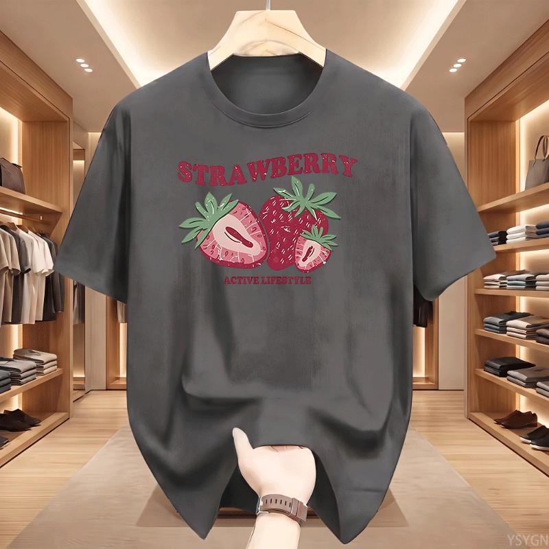 Cute Print TShirt Unisex Unisex Short Sleeve Tee Natural Fruit Graphic Top Kawaii Casual Summer Tshirt Friendly Gift Unisex Clothes