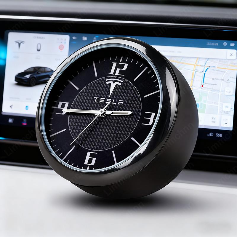 For Tesla Model 3 Model S Model X Model Y Roadster SpaceX Car Sticker Car Auto Parts Car Clock Air Vent Dashboard Decorative