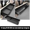Center Console Storage Box for Xpeng X9 2025-2025 Cup Holder Dashboard Tray Organizer Tidying Black Car Interior Accessories TPE