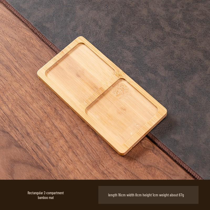 Круглый бамбуковый противоскользящий коврик и поднос для комнатных растений, подстаканников и декора