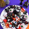 10 шт., плоские аксессуары из смолы для Хэллоуина, милый призрак, взрыв, череп, ведьма, мини-украшение для глазного яблока, смешанный