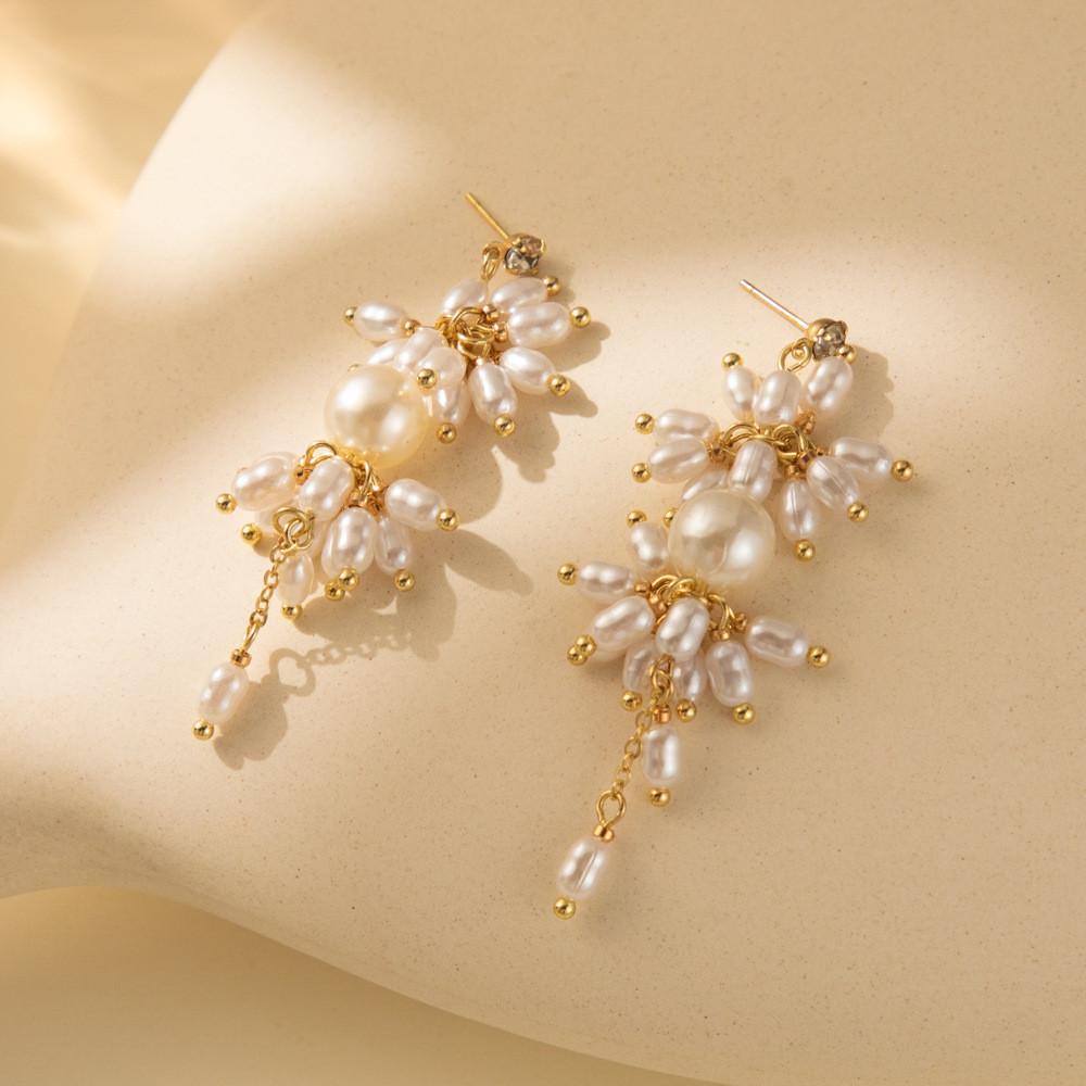 Fashionable 2023 Gold Plated Geometric Tassel Earrings With Pearl For Women