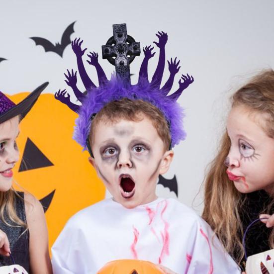 Повязка для волос на Хэллоуин, уникальный аксессуар для костюма, головной убор для вечеринок, косплей