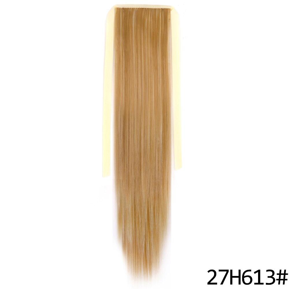 MERISIHAIR Women Long Straight Wrap Around Ponytail Synthetic Fiber Long Straight Wavy Hair Extensions Daily Wear