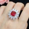 BELLA BOX Flower Shape Geometry Gorgeous Opening Rings For Women Zircon Engagement Party Fine Fashionable Jewelry Gift