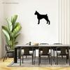 Металлический настенный знак с изображением собаки породы боксер – стильный настенный декор в виде силуэта собаки, внутреннее и наружное художественное оформление и настенное искусство
