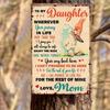 Tribute To My Daughter Flamingo Mum Love You Forever Vintage Sign Garden Metal Sign Fun Quotes Rustic Bar Decoration