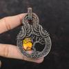 Tree Of Life Bumble Bee Jasper Pendant Copper Wire Wrapped Jewelry Handmade Real Gemstone Pendant Copper Wire Wrap Pendant Jewelry For Gift
