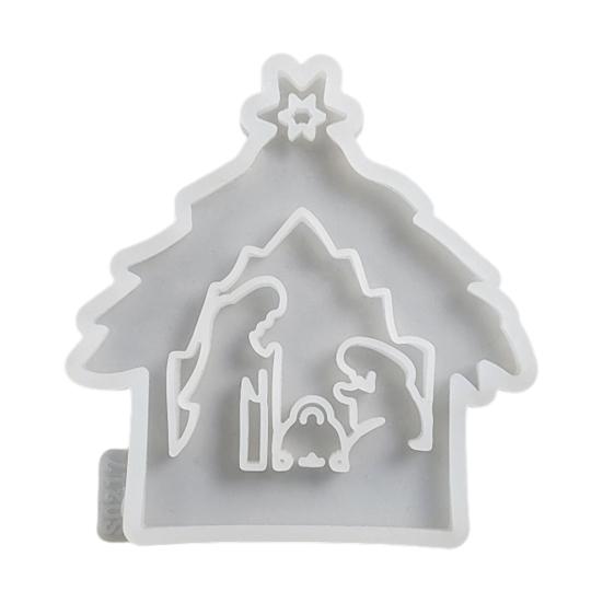 Silicone Nativity Mold for Creative DIY Candle Crafts 3D Plaster Cold Christmas Table