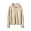Женский кашемировый кардиган с капюшоном на осень/зиму 2025 года - Длинный рукав, Доступны большие размеры