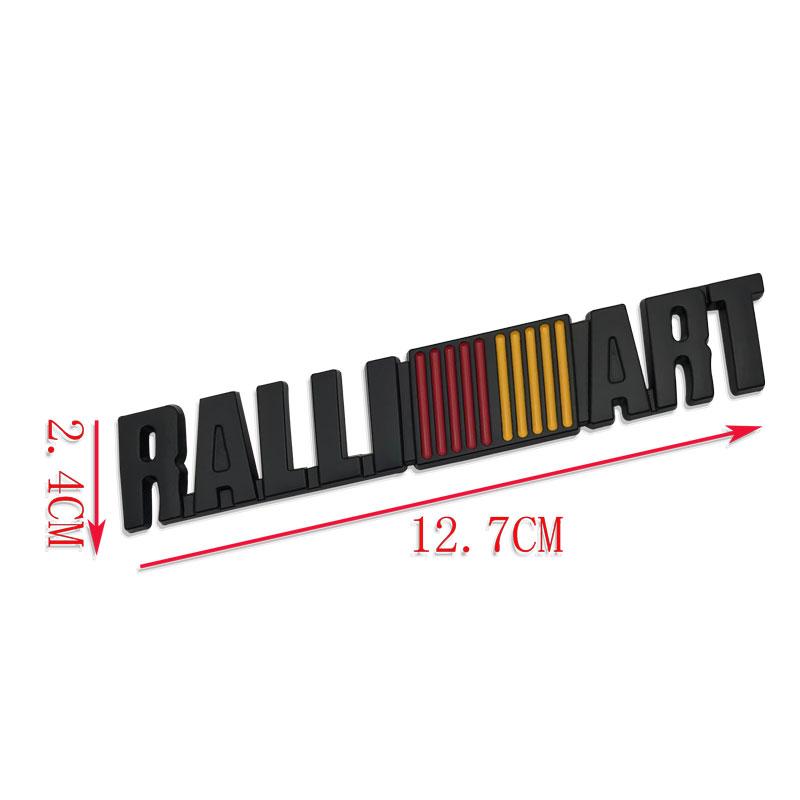 3D Metal Car Styling RalliArt Front Grille Emblem Sticker Car Trunk Badge For Mitsubishi RalliArt Lancer Ralli Art 9 10 Asx