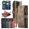 Leather Wallet Flip Case For Samsung Galaxy S26 Ultra S25 Fe S24 Plus S23 S22 S25U S24U Card Slots Phone Cover With Hand Wrist