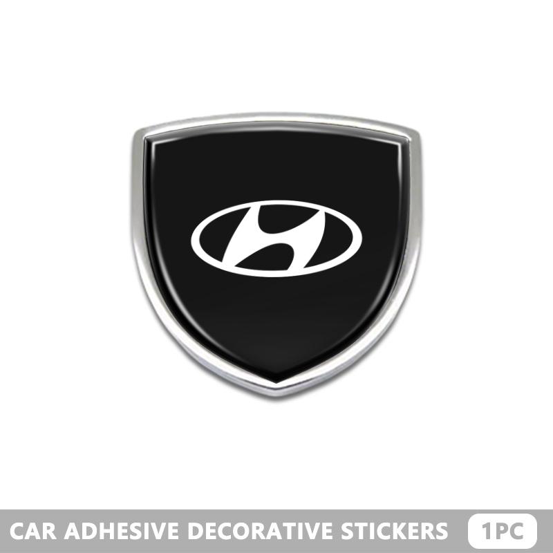 Metal Car Emblem Sticker Side Logo Window Body Auto Accessories For Hyundai GDi N Line i10 Azera Genesis G70 G80 G90 Accent Y2