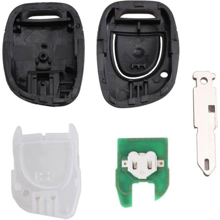 433Mhz Clé De Voiture Télécommande 1 Bouton Coque De Clé Télécommande Pour Clio 2 Telecommande Coque De Clé Compatible Avec Re Naul