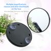 Увеличительное зеркало для макияжа на присоске, многократное увеличение, двойные присоски высокого разрешения, круглое зеркало для макияжа для путешествий
