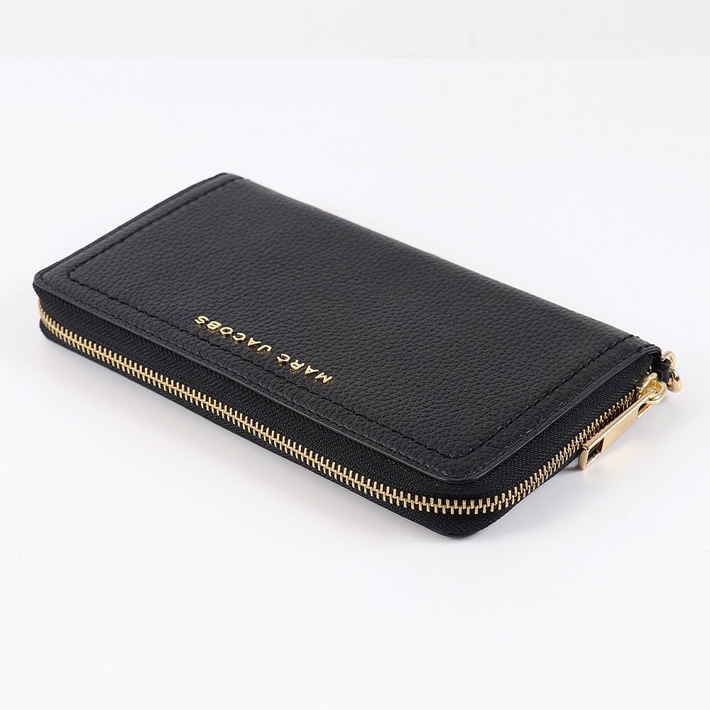 Long Wallet S130L01RE22 001 Round Zip Outlet with Strap Wallet BLACK [Marc Jacobs] Women's [Item]