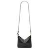 Loewe Fold Detachable Adjustable Shoulder Strap Zipper Closure Leather Crossbody Tote Bag Women Handbags Black C510PT1X01-1100