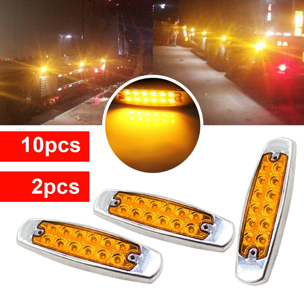 10 шт. 12-24 В светодиодный 12 светодиодный автомобильный боковой габаритный фонарь универсальный для грузовика для грузовика прицепа грузовика каравана водонепроницаемый габаритный фонарь