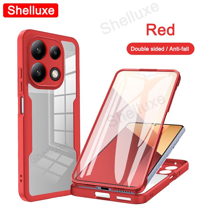 PocoX6 360 Полный корпус Прозрачный чехол Shelluxe для Xiaomi POCO X6 Pro Pocophone X6Pro 5G Силиконовый Двусторонний Чехол для телефона