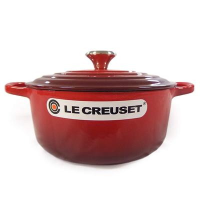Горшок Кокот Круглый Красный 06 Le Creuset/Le Двуручный 21177-20см (Серебряная ручка) [Элемент]