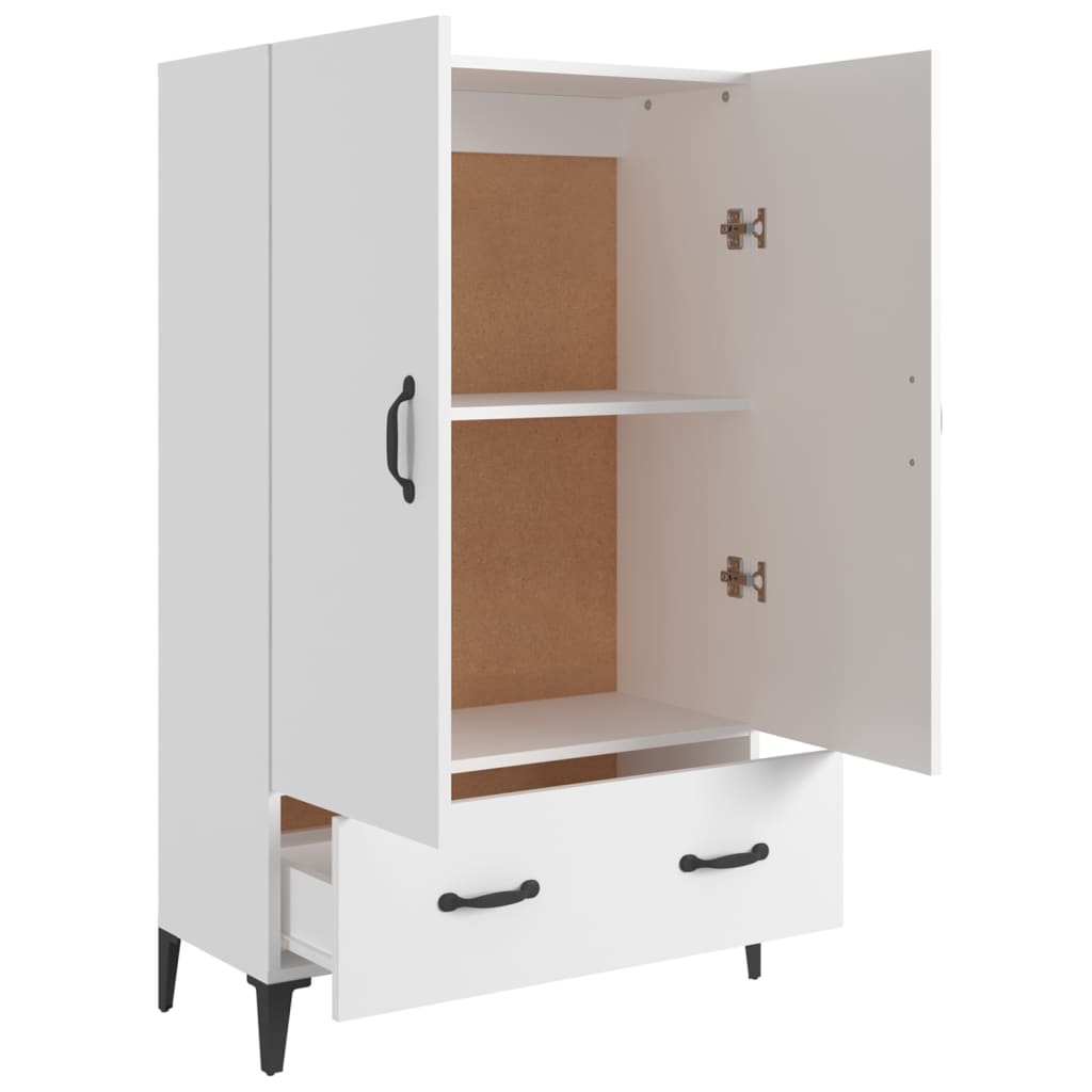 Vidaxl Wysoka Szafka, Biała, 70X31X115 Cm, Materiał Drewnopochodny