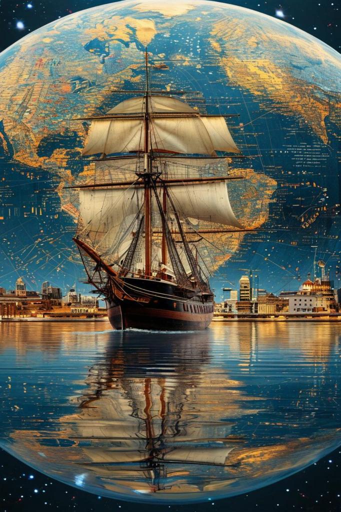 Винтажное металлическое настенное искусство в морском стиле, Декор со старым парусником и пиратами, Настенный декор для дома
