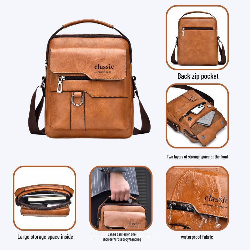 Men's Splash-proof, Wear-resistant Large Capacity Commuter Messenger Bag