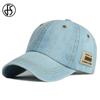 Streetwear Sky Blue Denim Baseball Cap High Quality Vintage Trucker Caps For Men Snapback Hip Hop Women Hat Bones Masculinos