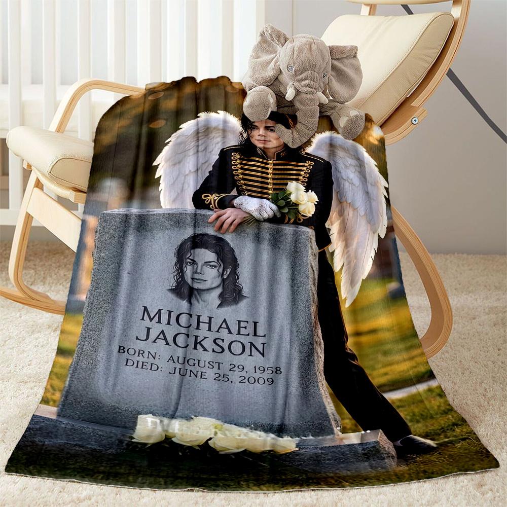 Michael Jackson 5 Blanket Warmthful Decor Great for Bedding Office Chair Sofa Four Seasons Multipurpose Digital Print